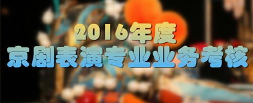 内射熟女大黑逼国家京剧院2016年度京剧表演专业业务考...